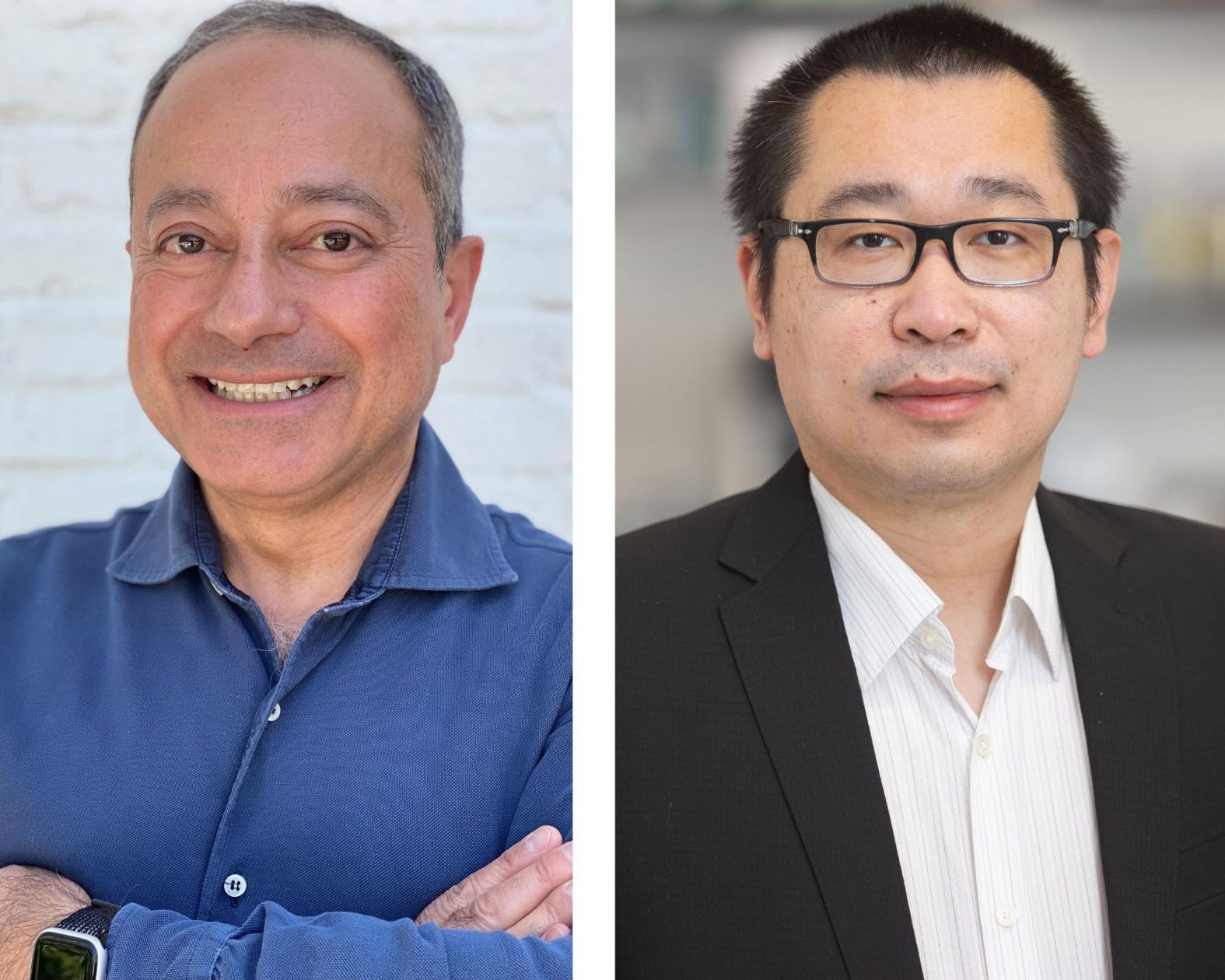 Portraits of Drs. Filippo Giancotti (left) and Yan Wang
