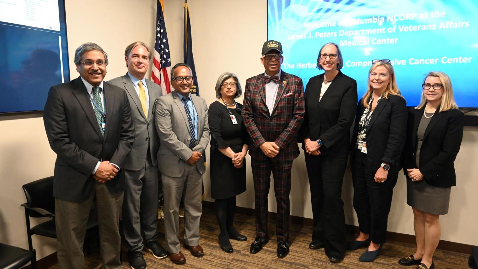 2024 visit from NCI Director Dr. Kamryn Rathmell and NCORP sub-affiliate James J. Peters VA Hospital.