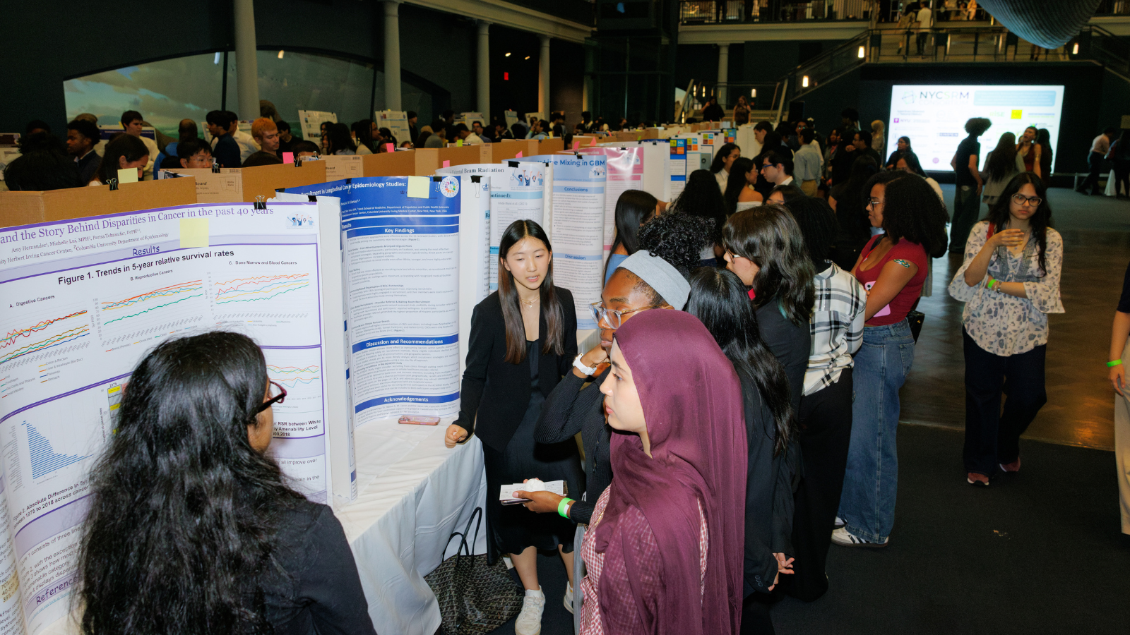 YES students at a poster presentation