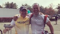 Dr. James McKiernan (left) with Michael Furman at the Velocity Ride