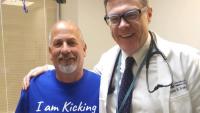 Rick Miskovsky with his oncologist, Dr. Charles Drake