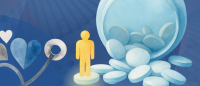 Abstract representation of patient on a cancer clinical trial